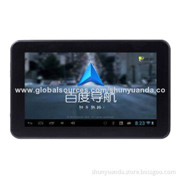 7.0-inch car GPS navigator, HD LCD touchscreen, 8GB built-in memory, 24-channel satellite channel